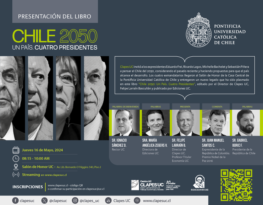 Presentación del Libro: "Chile 2050: Un País. Cuatro Presidentes"