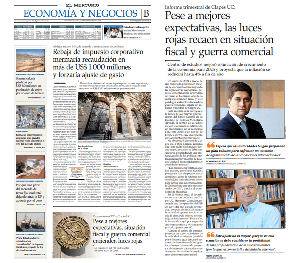 Pese a mejores expectativas, las luces rojas recaen en situación fiscal y guerra comercial