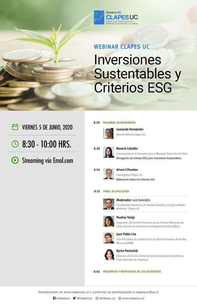 Webinar CLAPES UC: Inversiones Sustentables y Criterios ESG