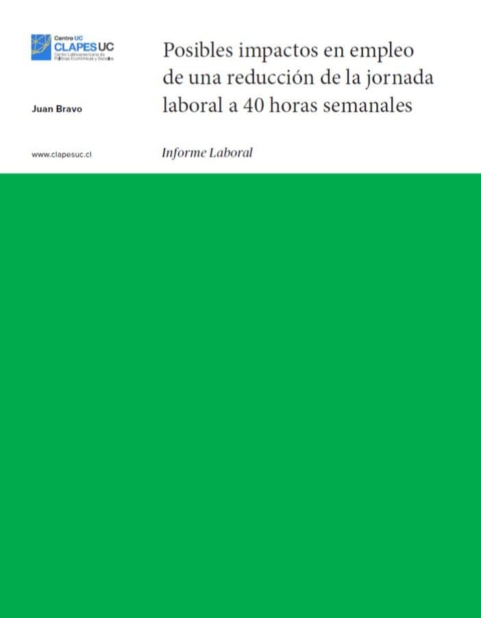 Posibles impactos en el empleo de una reducción de la jornada laboral a 40 horas semanales