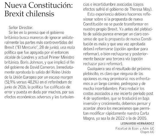 Nueva Constitución: Brexit chilensis