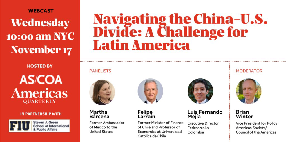  Webcast: Navigating the China-U.S. Divide: A Challenge for Latin America