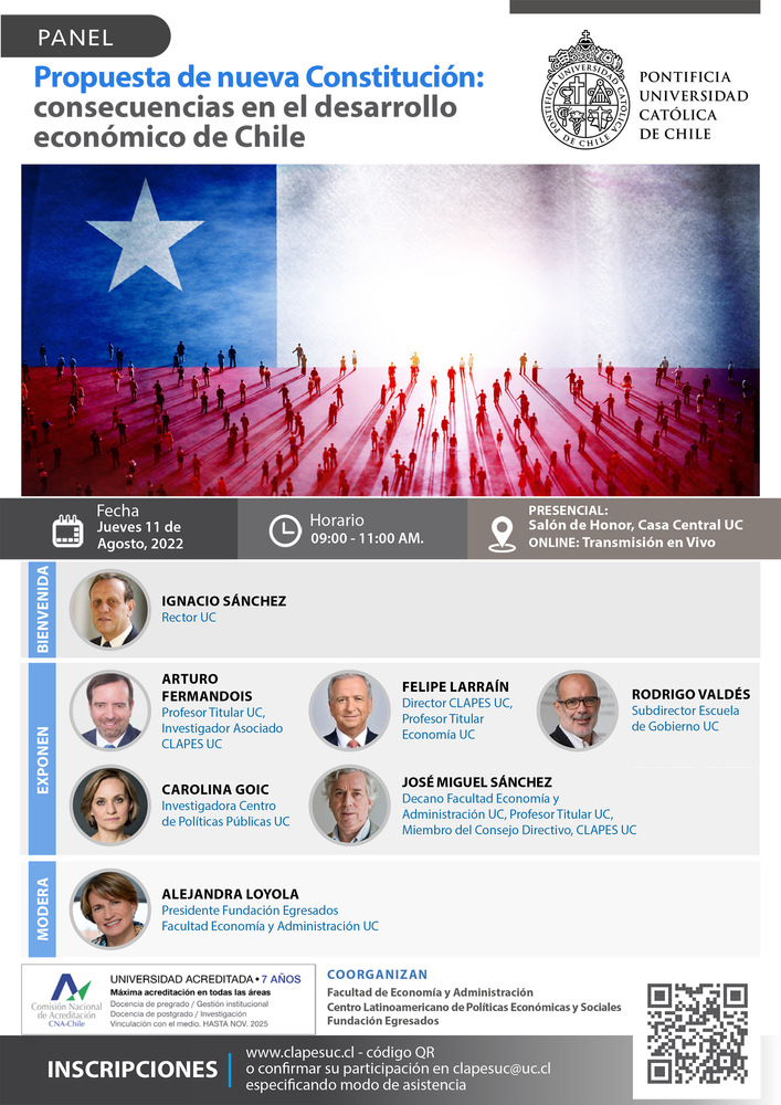 Panel: "Propuesta de nueva Constitución: consecuencias en el desarrollo económico de Chile"