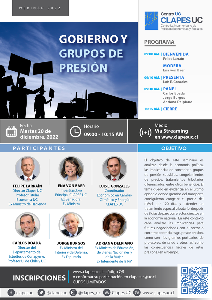 Webinar CLAPES UC: Gobierno y Grupos de Presión