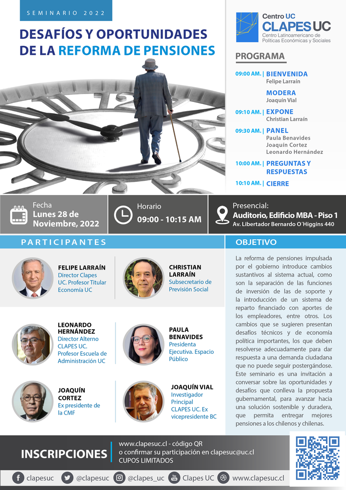 Seminario CLAPES UC: Desafíos y Oportunidades de la Reforma de Pensiones