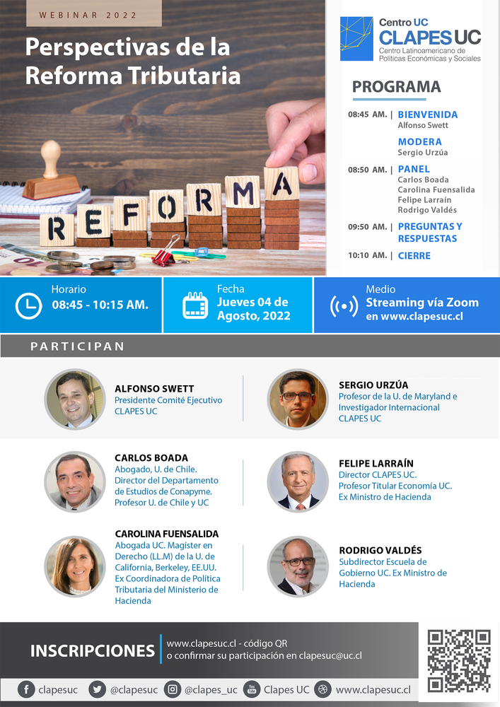 Webinar CLAPES UC: "Perspectivas de la  Reforma Tributaria"