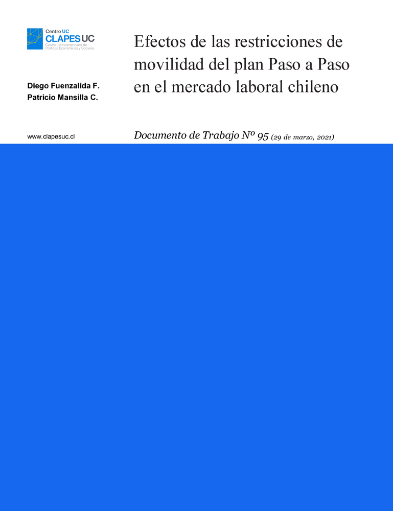 Doc. Trabajo N°95: Efectos de las restricciones de movilidad del plan Paso a Paso en el mercado laboral chileno