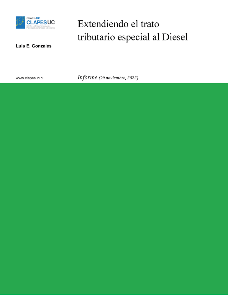 Informe MEPCO: Extendiendo el trato tributario especial al Diesel (29 noviembre 2022)