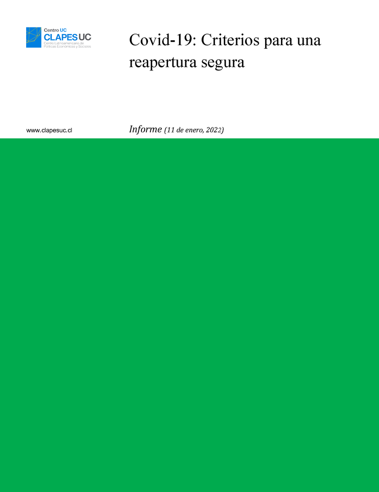 Informe: Covid-19: Criterios para una reapertura segura (11 enero 2022)