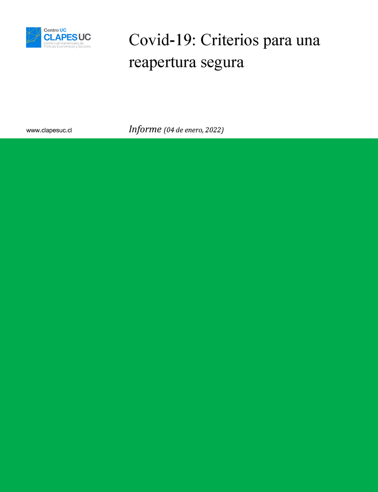 Informe: Covid-19: Criterios para una reapertura segura (04 enero 2022)