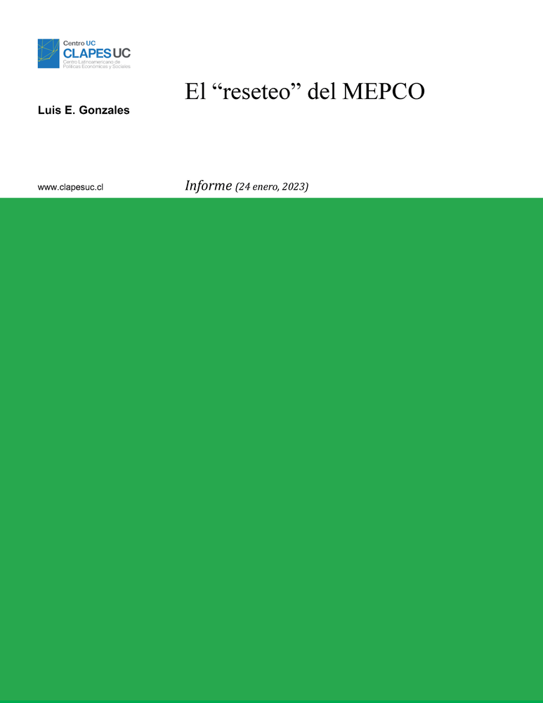 Informe MEPCO: El “reseteo” del MEPCO (24 enero 2023)