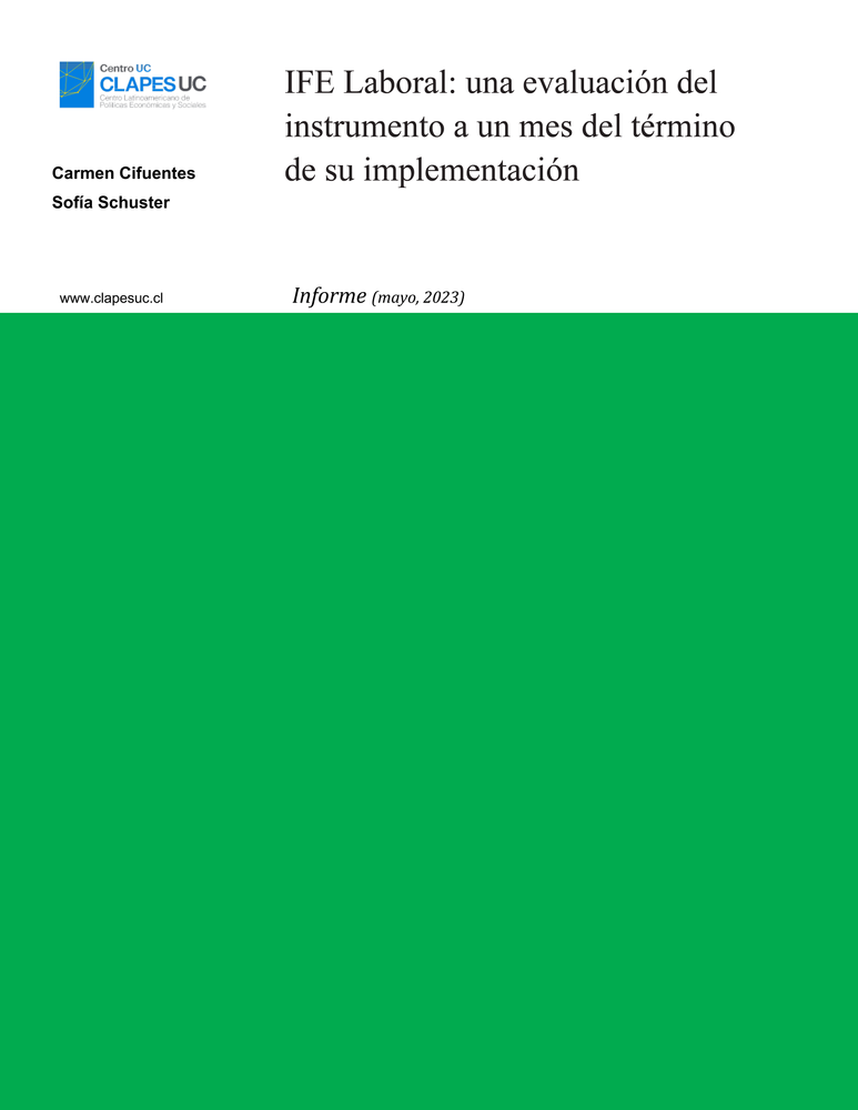 Informe IFE Laboral: una evaluación del instrumento a un mes del término de su implementación