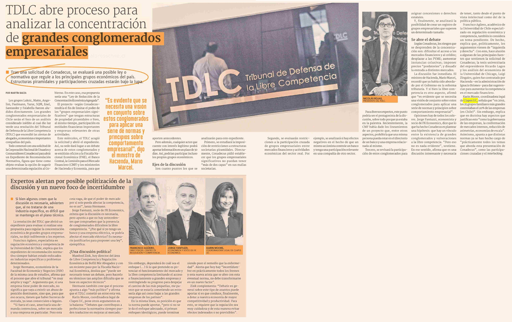 TDLC abre proceso para analizar la concentración de grandes conglomerados empresariales