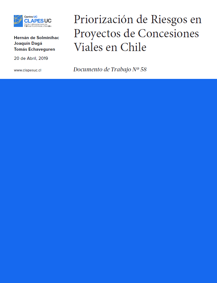 Doc.Trabajo Nº58: Priorización de Riesgos en Proyectos de Concesiones Viales en Chile